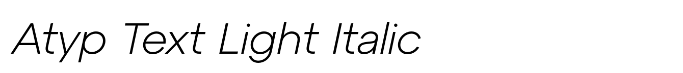 Atyp Text Light Italic image